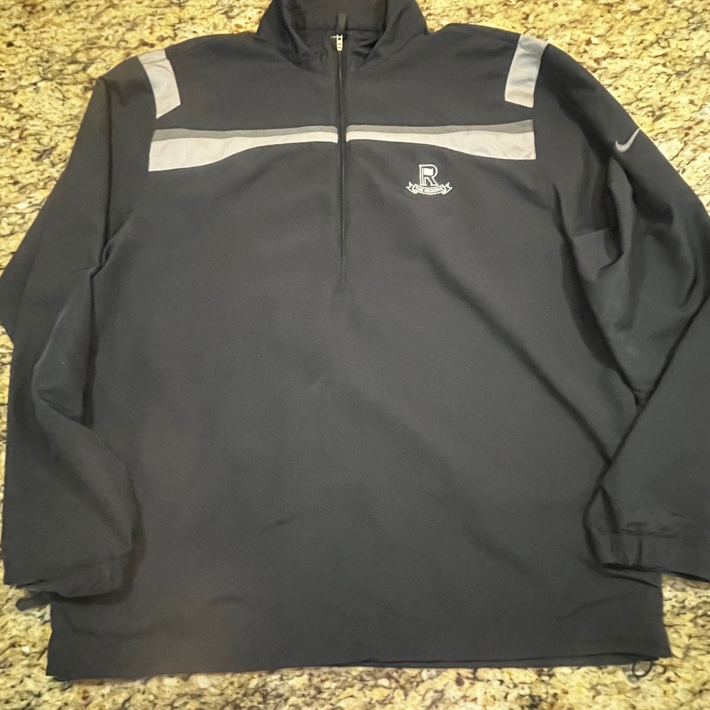 Nike‎ Golf Mens Large 1/4 Zip Pullover Jacket Black Grey The Reserve Logo L